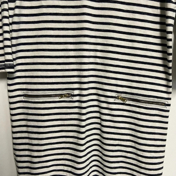 Gap Women’s Small Striped Zip‎ Pockets Shirttail Dress Nautical Preppy Coastal - Picture 10 of 15